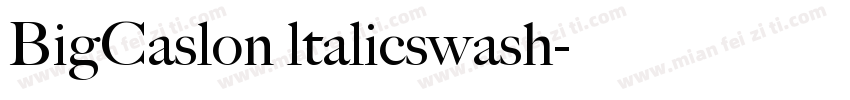 BigCaslon ltalicswash字体转换